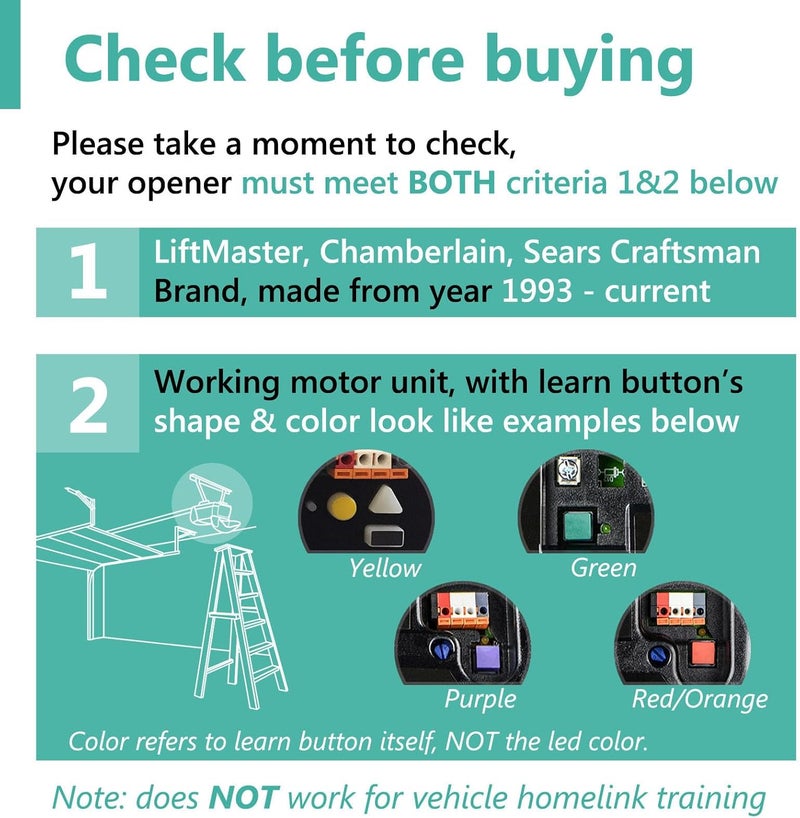 Solidremote 2 for Chamberlain Liftmaster Craftsman Garage Door Opener Remote 893LM 893Max - Image 3